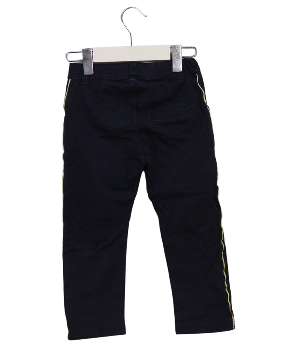 A Navy Casual Pants from Petit Bateau in size 3T for girl. (Back View)