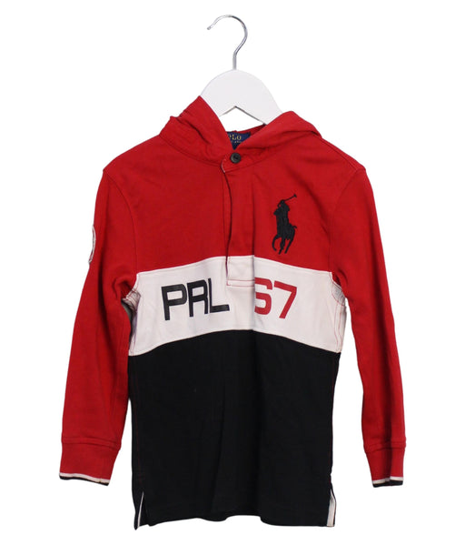 A Red Sweatshirts from Polo Ralph Lauren in size 3T for boy. (Front View)