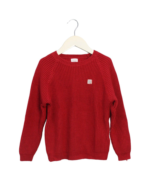A Red Knit Sweaters from Carrément Beau in size 6T for boy. (Front View)