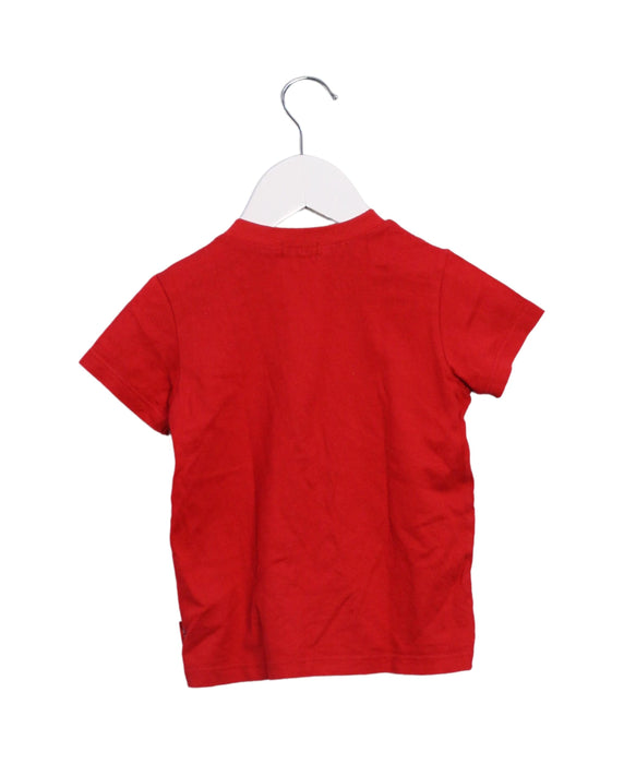 A Red Short Sleeve T Shirts from Miki House in size 18-24M for neutral. (Back View)