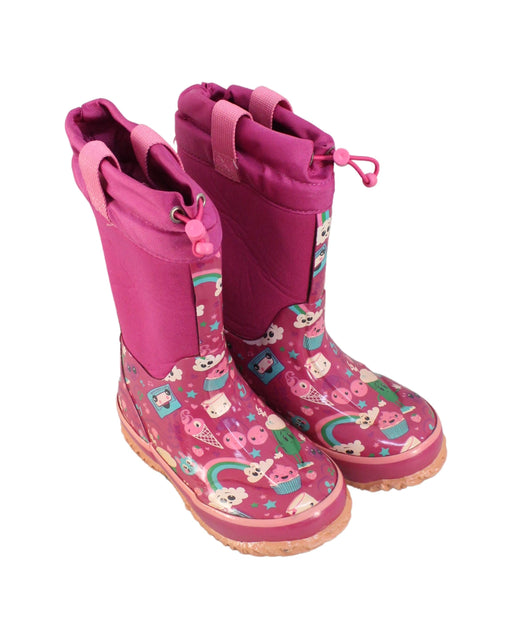 A Pink Winter Boots from Cougar in size 5T for girl. (Front View)