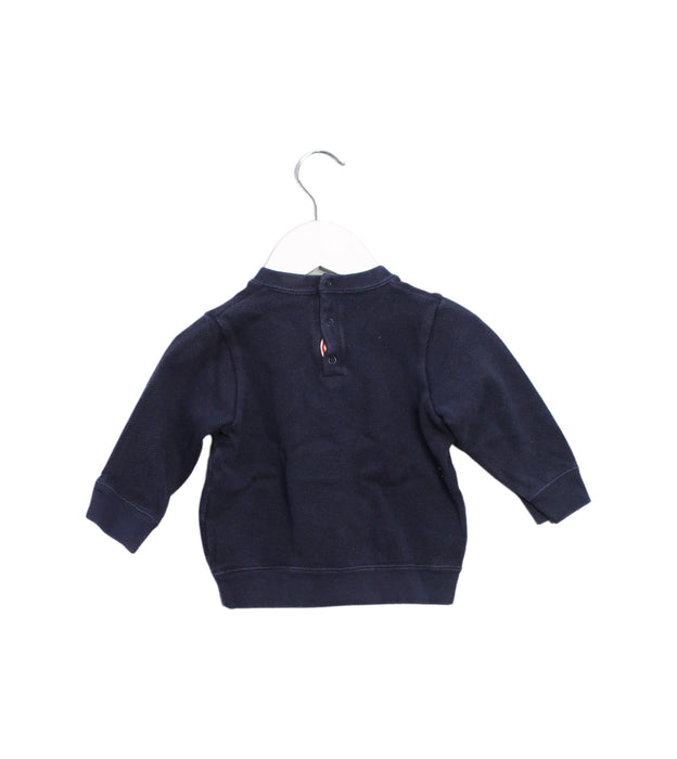 A Navy Long Sleeve Tops from Petit Bateau in size 6-12M for boy. (Back View)