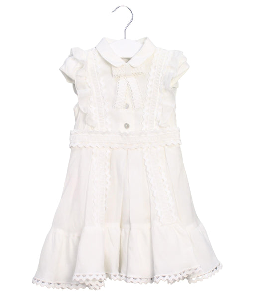 A White Short Sleeve Dresses from Nicholas & Bears in size 6-12M for girl. (Front View)