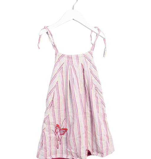 A Multicolour Sleeveless Dresses from Tea in size 4T for girl. (Front View)