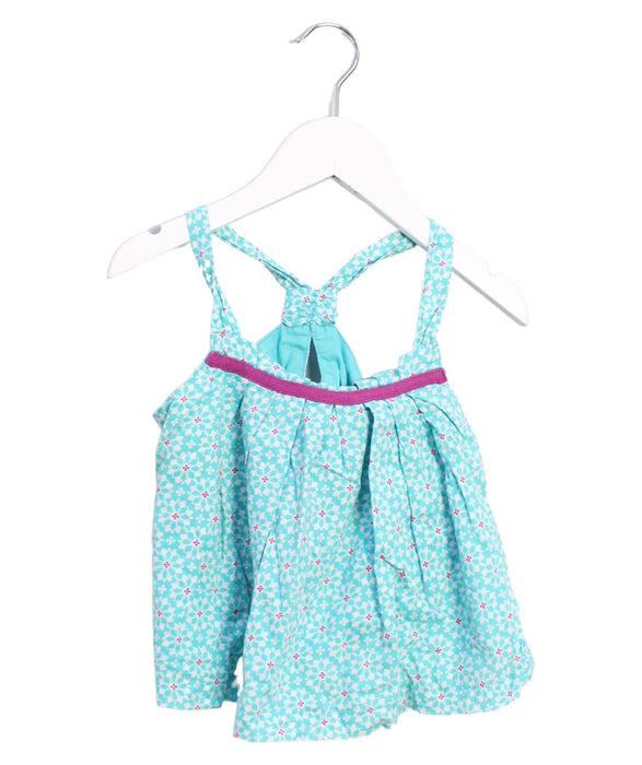 A Teal Sleeveless Tops from Vertbaudet in size 2T for girl. (Front View)