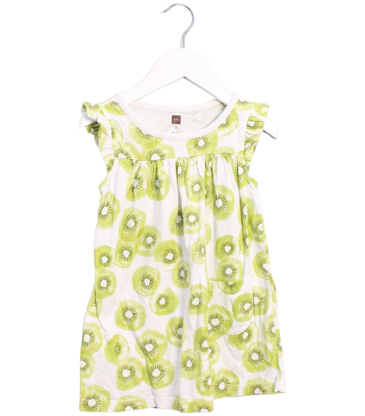 A White Sleeveless Dresses from Tea in size 2T for girl. (Front View)
