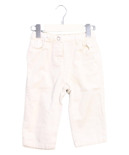 A White Casual Pants from Petit Bateau in size 12-18M for girl. (Front View)