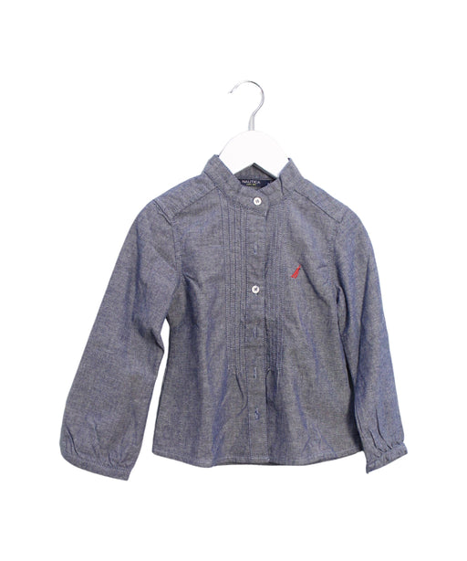 A Blue Shirts from Nautica in size 2T for boy. (Front View)