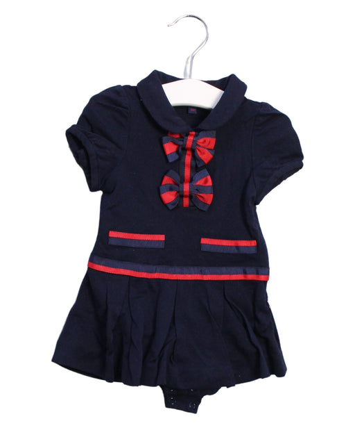A Navy Short Sleeve Bodysuits from Nicholas & Bears in size 6-12M for girl. (Front View)
