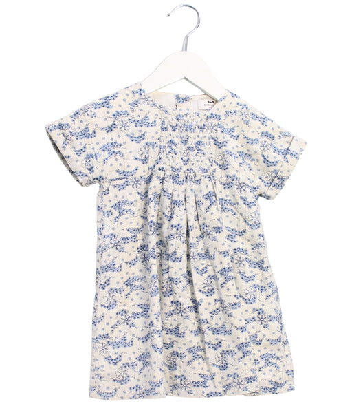 A Ivory Short Sleeve Dresses from Cyrillus in size 3T for girl. (Front View)