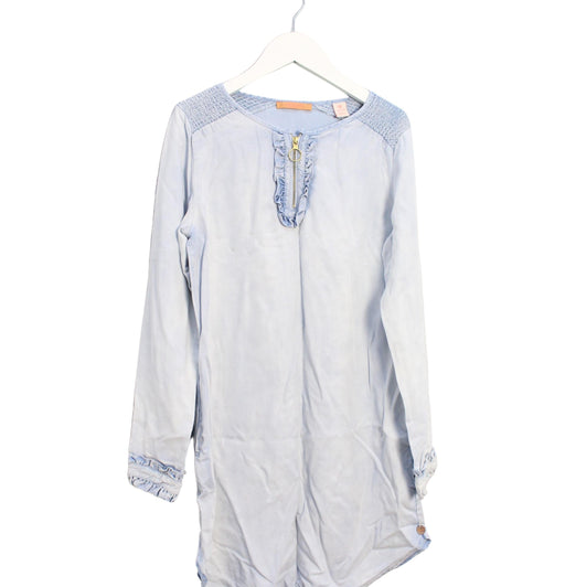 A Blue Long Sleeve Dresses from Scotch & Soda in size 12Y for girl. (Front View)