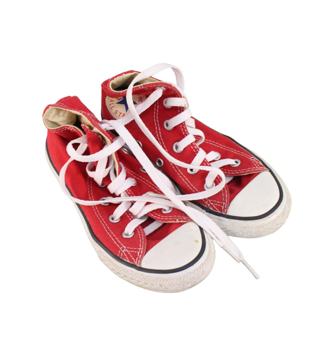 A Red Sneakers from Converse in size 5T for girl. (Front View)