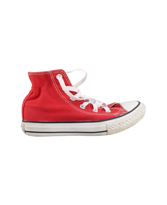 A Red Sneakers from Converse in size 5T for girl. (Back View)