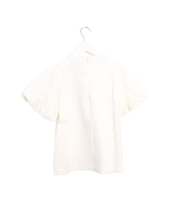 A Ivory Short Sleeve Tops from Brunello Cucinelli in size 8Y for girl. (Back View)