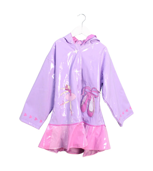 A Purple Rain Jackets from Kidorable in size 5T for girl. (Front View)