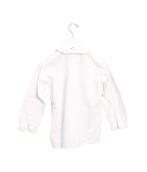 A White Long Sleeve Tops from Acanthe in size 4T for girl. (Back View)