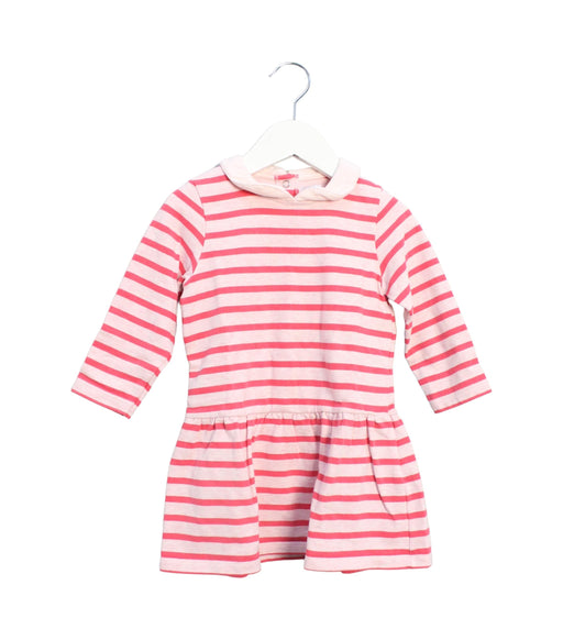 A Pink Long Sleeve Dresses from Petit Bateau in size 18-24M for girl. (Front View)