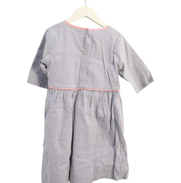 A Blue Long Sleeve Dresses from Little Jepe in size 8Y for girl. (Back View)
