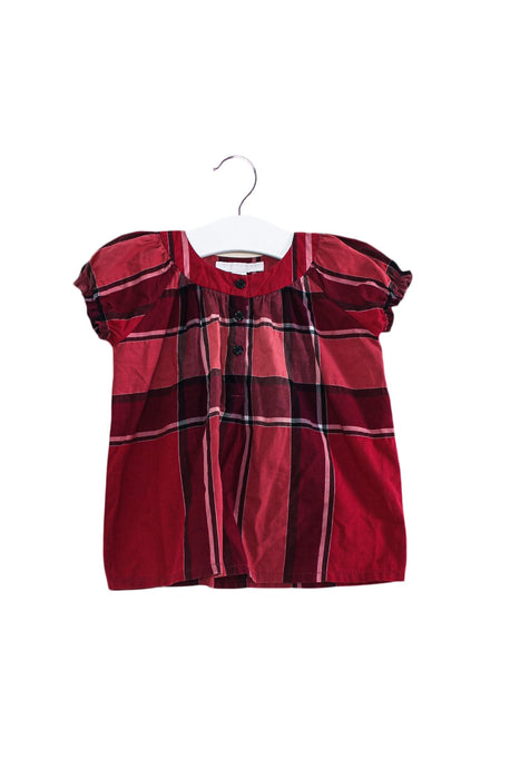 A Pink Short Sleeve Tops from Burberry in size 12-18M for girl. (Front View)