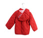 A Red Puffer/Quilted Jackets from Miki House in size 2T for girl. (Back View)