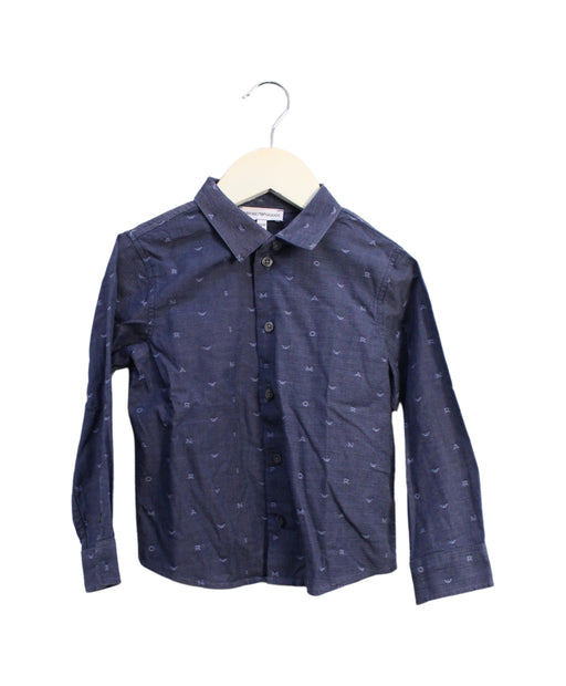 A Navy Shirts from Emporio Armani in size 3T for boy. (Front View)