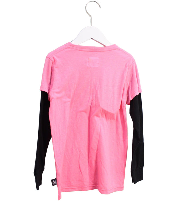 A Pink Long Sleeve Tops from Nununu in size 8Y for girl. (Back View)