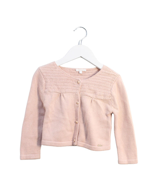 A Pink Cardigans from Chloe in size 2T for girl. (Front View)