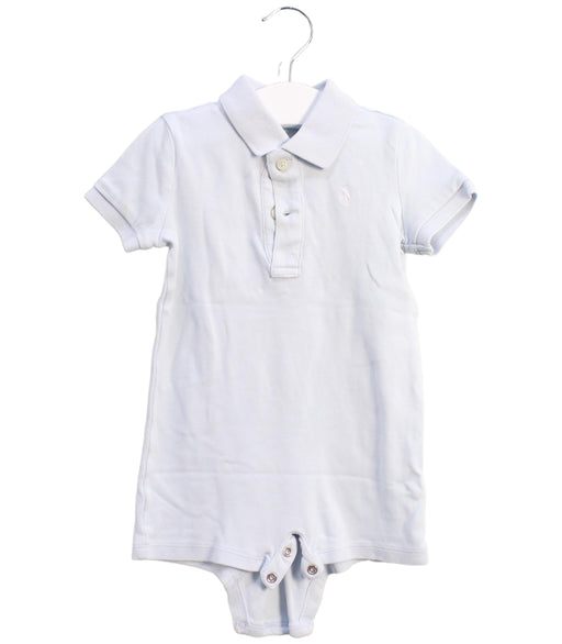 A Blue Short Sleeve Bodysuits from Ralph Lauren in size 6-12M for boy. (Front View)