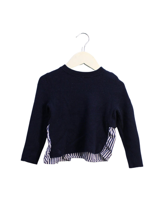 A Navy Knit Sweaters from Polo Ralph Lauren in size 3T for girl. (Front View)