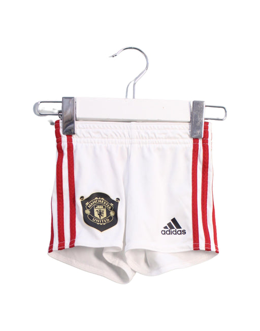 A White Shorts from Adidas in size 3-6M for boy. (Front View)