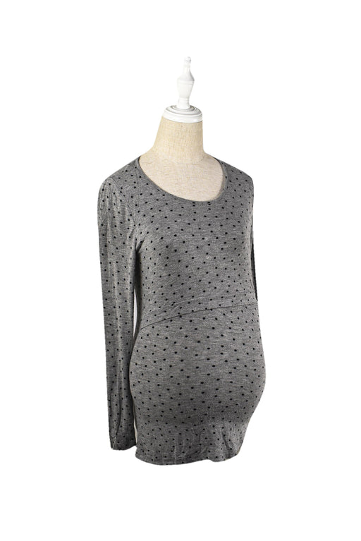 A Grey Long Sleeve Dresses from Seraphine in size XS for maternity. (Front View)