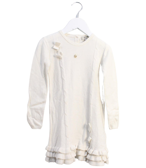 A Ivory Sweater Dresses from Armani in size 18-24M for girl. (Front View)