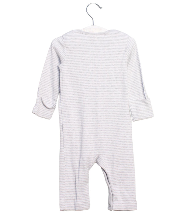 A Grey Long Sleeve Jumpsuits from The Little White Company in size 3-6M for boy. (Back View)