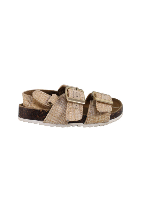 A Brown Sandals from Seed in size 3T for girl. (Back View)