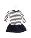 A Ivory Long Sleeve Dresses from Petit Bateau in size 6-12M for girl. (Back View)