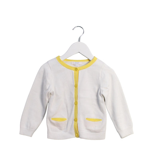A White Cardigans from Jacadi in size 2T for girl. (Front View)