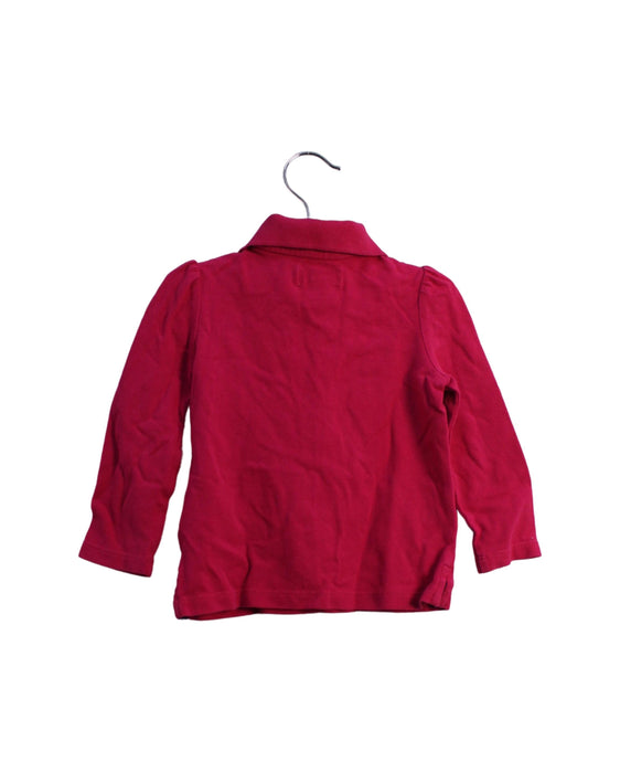 A Pink Long Sleeve Polos from Ralph Lauren in size 6-12M for girl. (Back View)