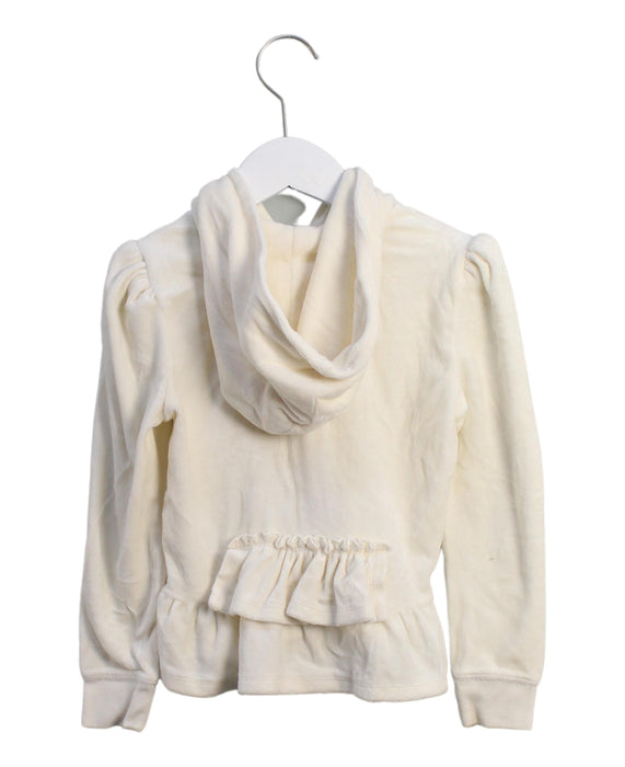 A Ivory Zippered Sweatshirts from Juicy Couture in size 4T for girl. (Back View)