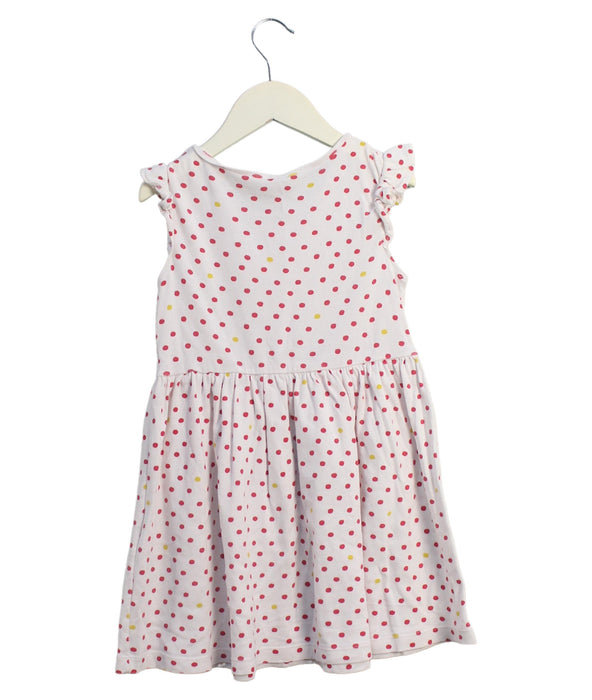 A Pink Sleeveless Dresses from Petit Bateau in size 6T for girl. (Back View)