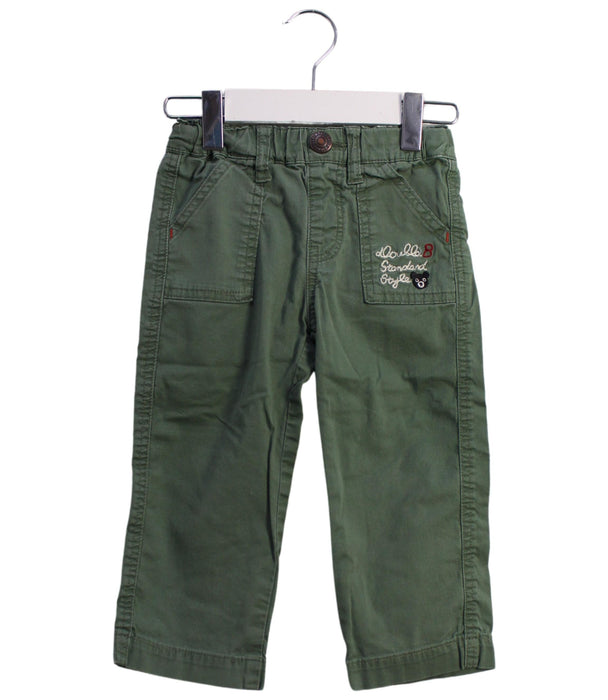 A Green Casual Pants from Miki House in size 18-24M for boy. (Front View)