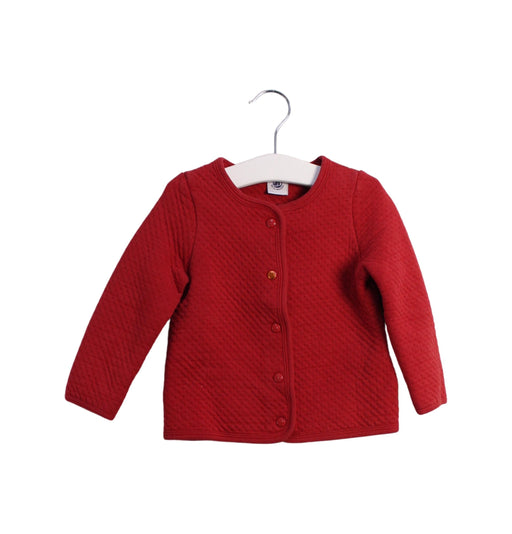 A Red Lightweight Jackets from Petit Bateau in size 18-24M for girl. (Front View)