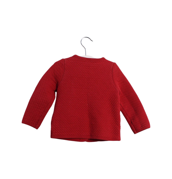 A Red Lightweight Jackets from Petit Bateau in size 18-24M for girl. (Back View)
