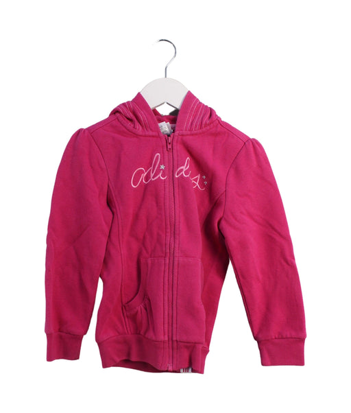 A Pink Lightweight Jackets from Adidas in size 4T for girl. (Front View)