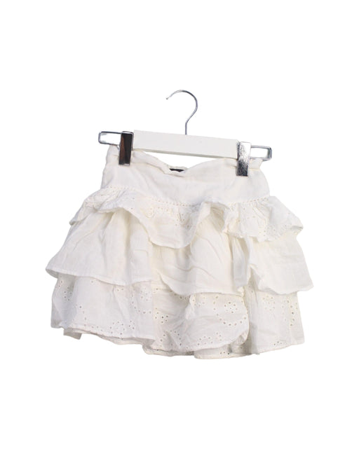 A White Short Skirts from Velveteen in size 6T for girl. (Front View)