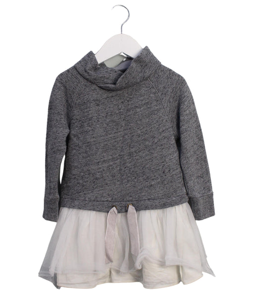 A Grey Sweater Dresses from Crewcuts in size 3T for girl. (Front View)