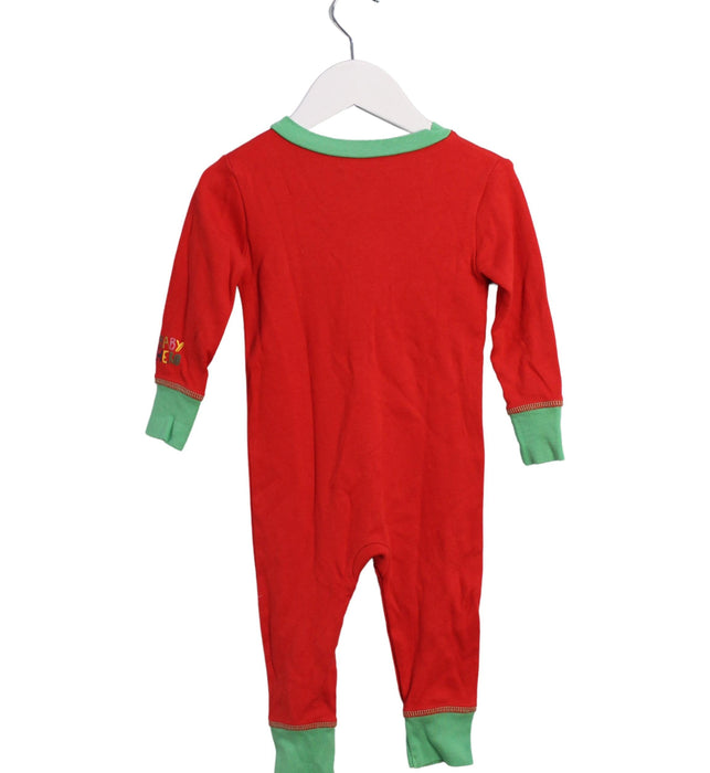 A Red Long Sleeve Jumpsuits from Baby Hero in size 6-12M for boy. (Back View)