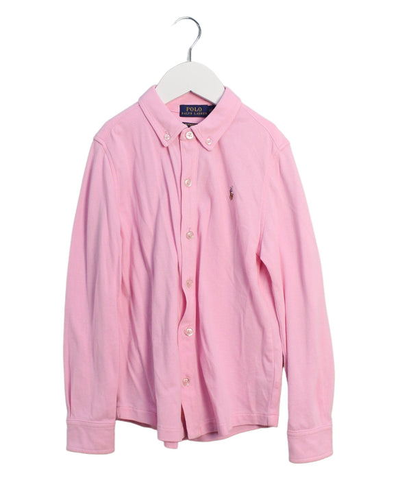 A Pink Shirts from Polo Ralph Lauren in size 7Y for boy. (Front View)