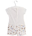 A Ivory Short Sleeve Rompers from Absorba in size 6-12M for boy. (Back View)