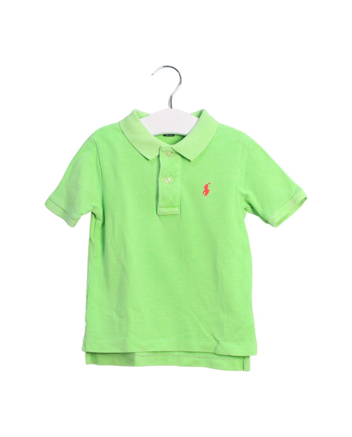 A Green Short Sleeve Polos from Polo Ralph Lauren in size 12-18M for boy. (Front View)