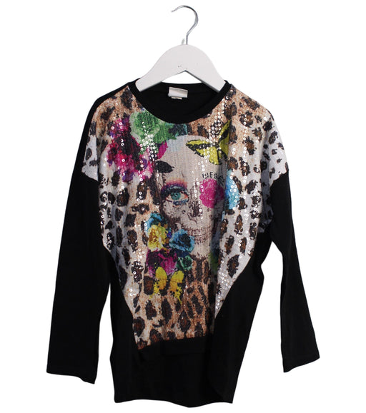 A Black Long Sleeve Tops from Diesel in size 6T for girl. (Front View)